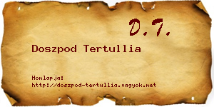 Doszpod Tertullia névjegykártya